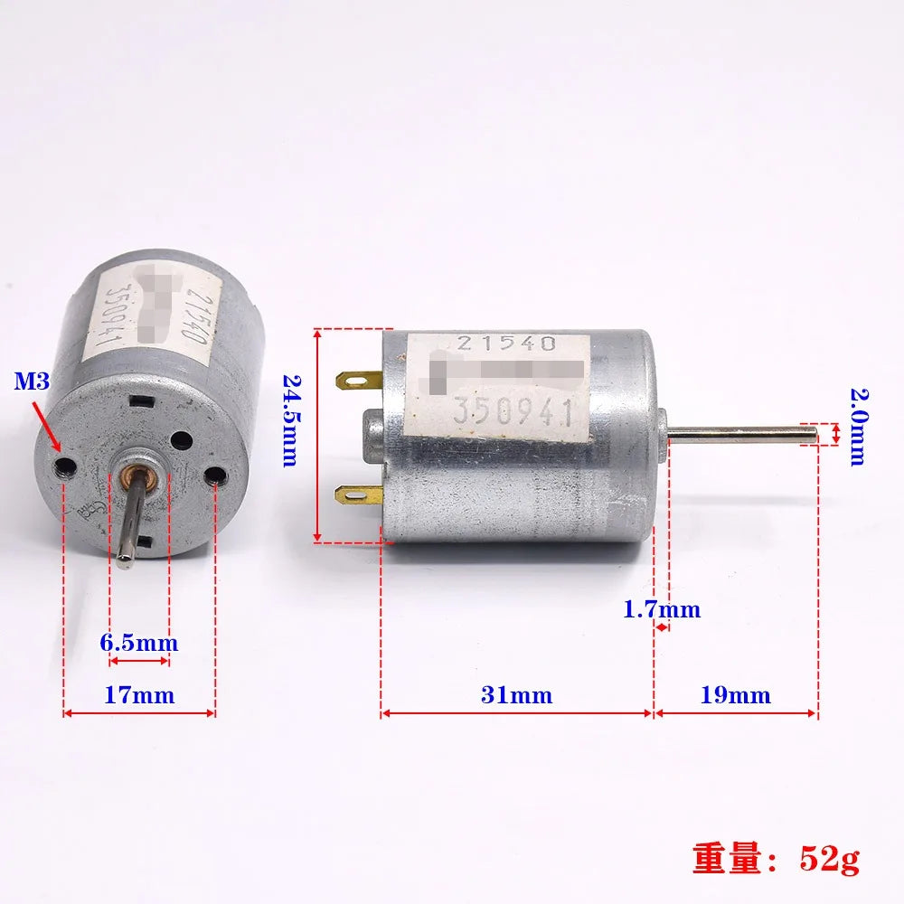 Johnson RF-370CA 24mm 12-24V DC Motor for Car Window & Lock - image 5