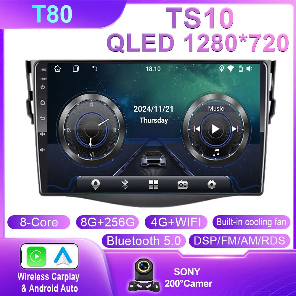 9-Inch Touchscreen Toyota RAV4 Android GPS Carplay Stereo 2005-2013 - image 11