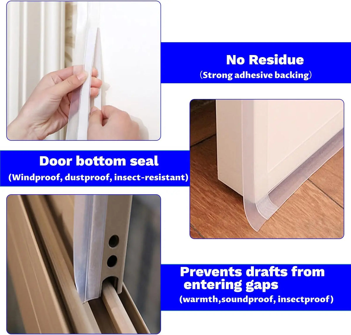 Silicone Weather Stripping Seal Tape – Door, Window & Shower Gaps
