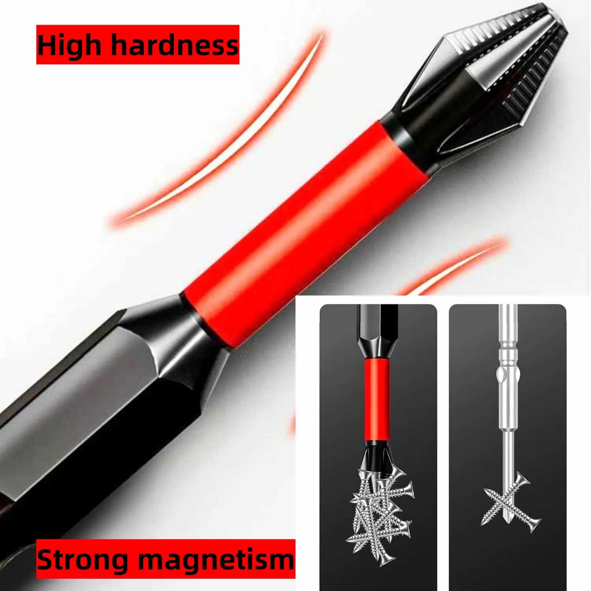 Anti Slip Bits Magnetic Screwdriver Bit Set S2 Alloy Steel Impact Resistance Bits-3/6/12Pcs Suitable for Electric Drills