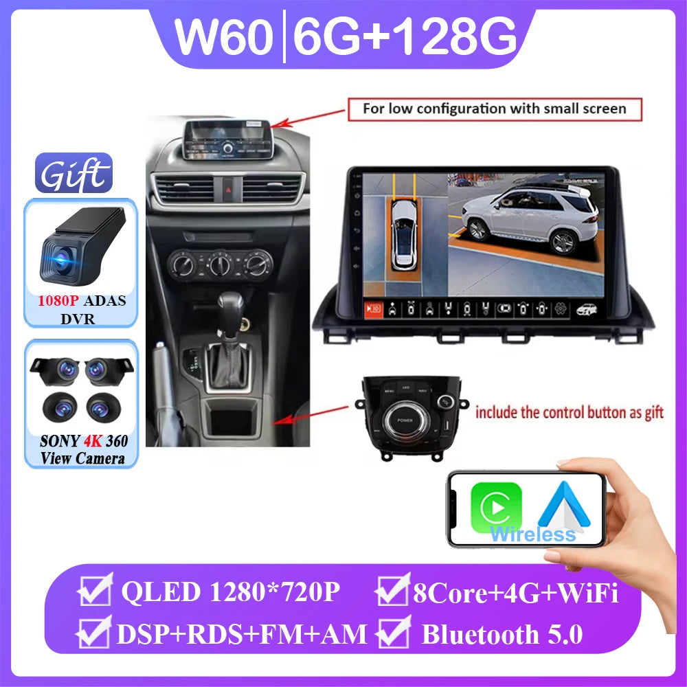 Mazda 3 Android Car Radio 2014-2019 with GPS, CarPlay & Bluetooth - image 8