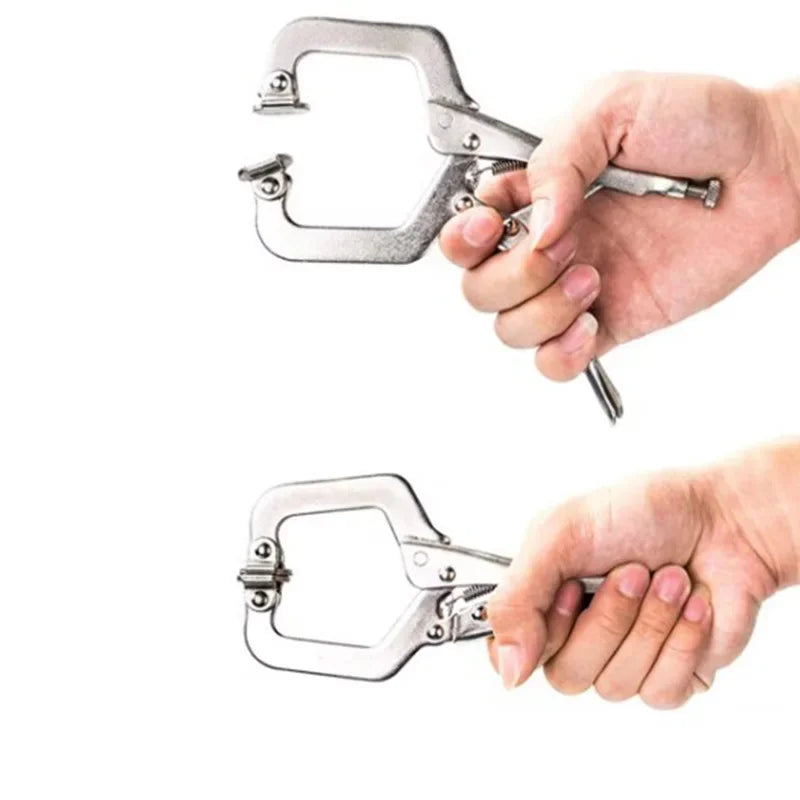 5 Inch C Clamp Locking Welding Clamp Mini Alloy Locking Pliers Assorted Set for DIY Hand Repair Woodworking Tools