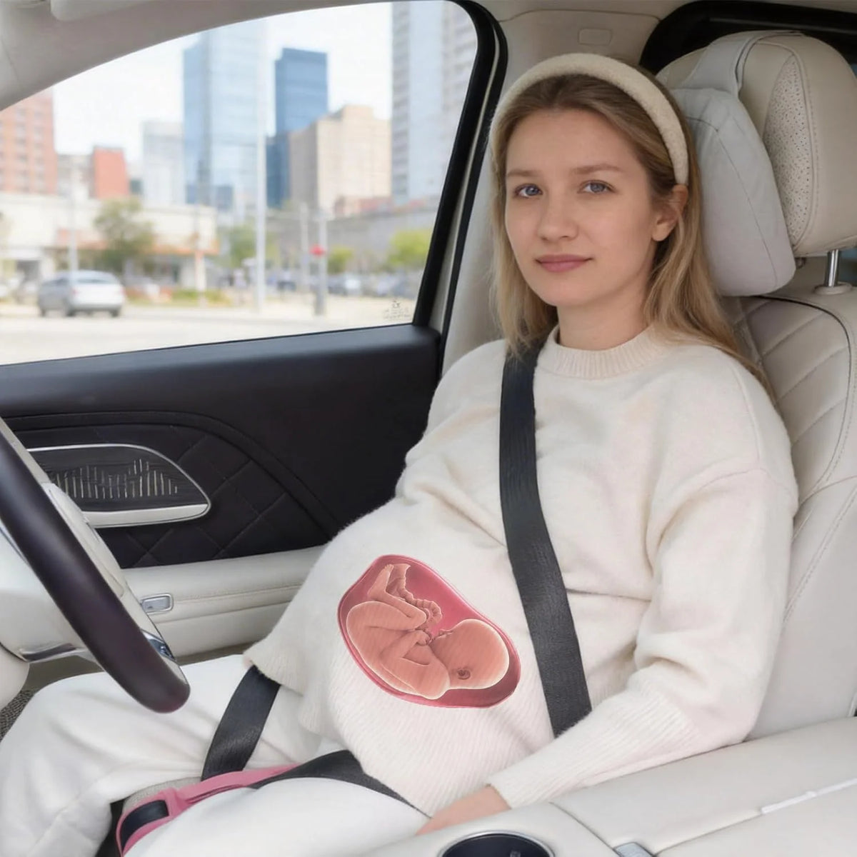 Pregnancy Seat Belt Extender with Belly Cover - image 9