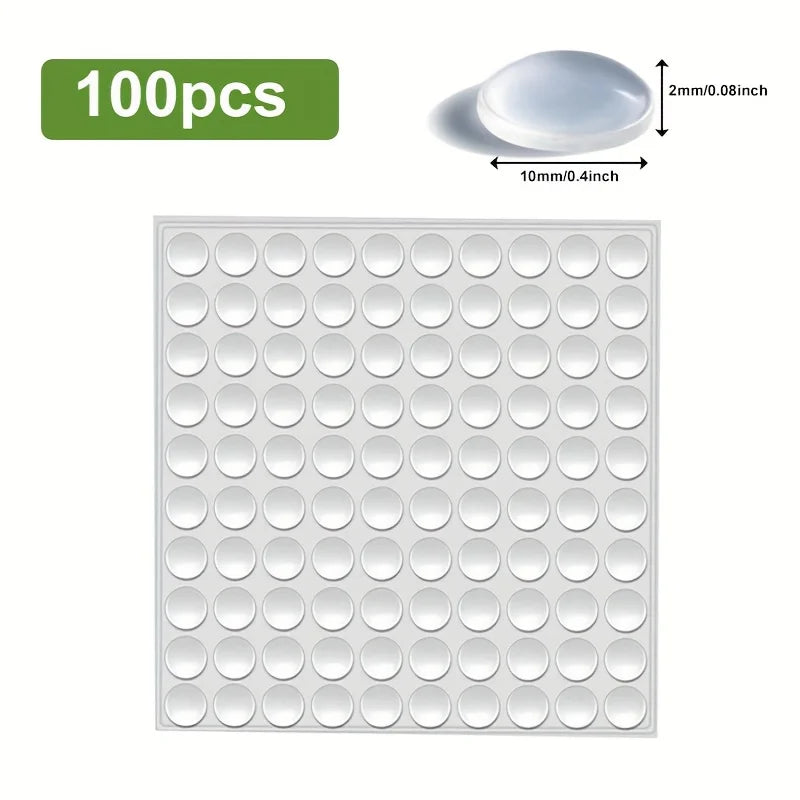 100pc Clear Silicone Anti-Collision Bumper Pads for Cabinets and Drawers - view 23