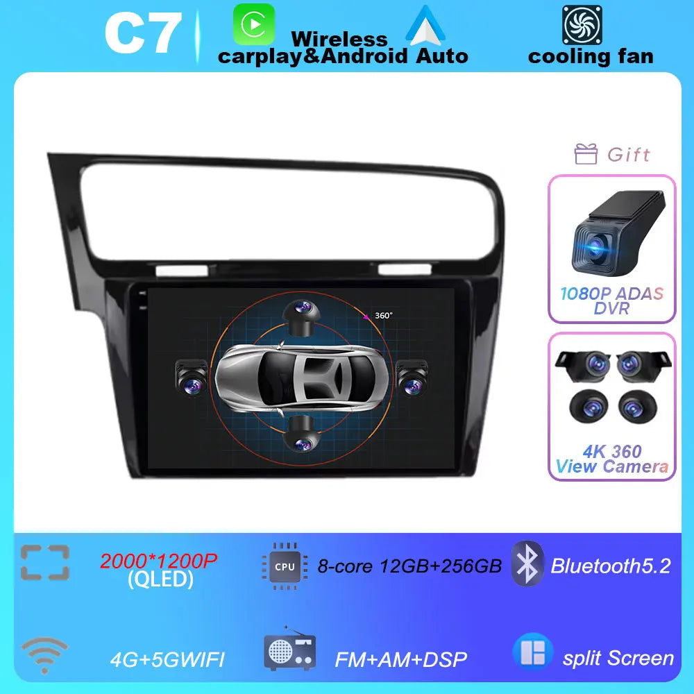 10" Android Car Stereo for VW Golf 7 MK7 GTI with GPS & CarPlay - image 23