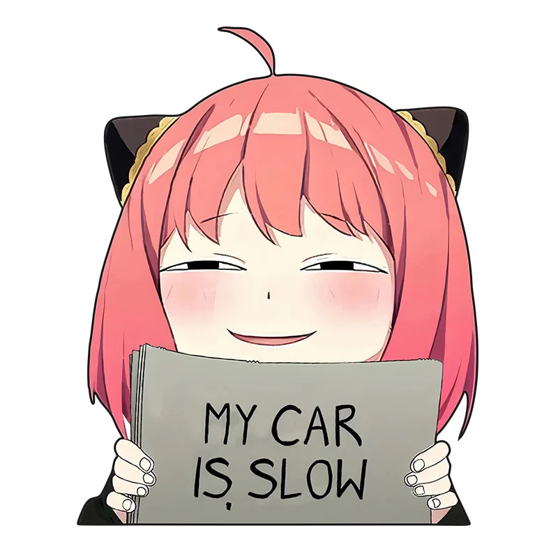 Cartoon-Style Reflective Car Sticker for Doors and Interior Panels
