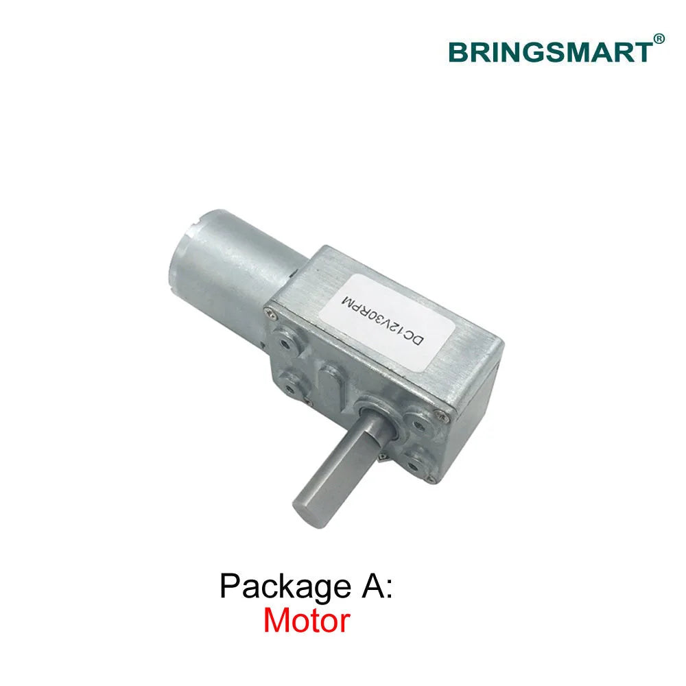 DC Worm Gear Motor, 3-24V, Self-Locking, for DIY Projects