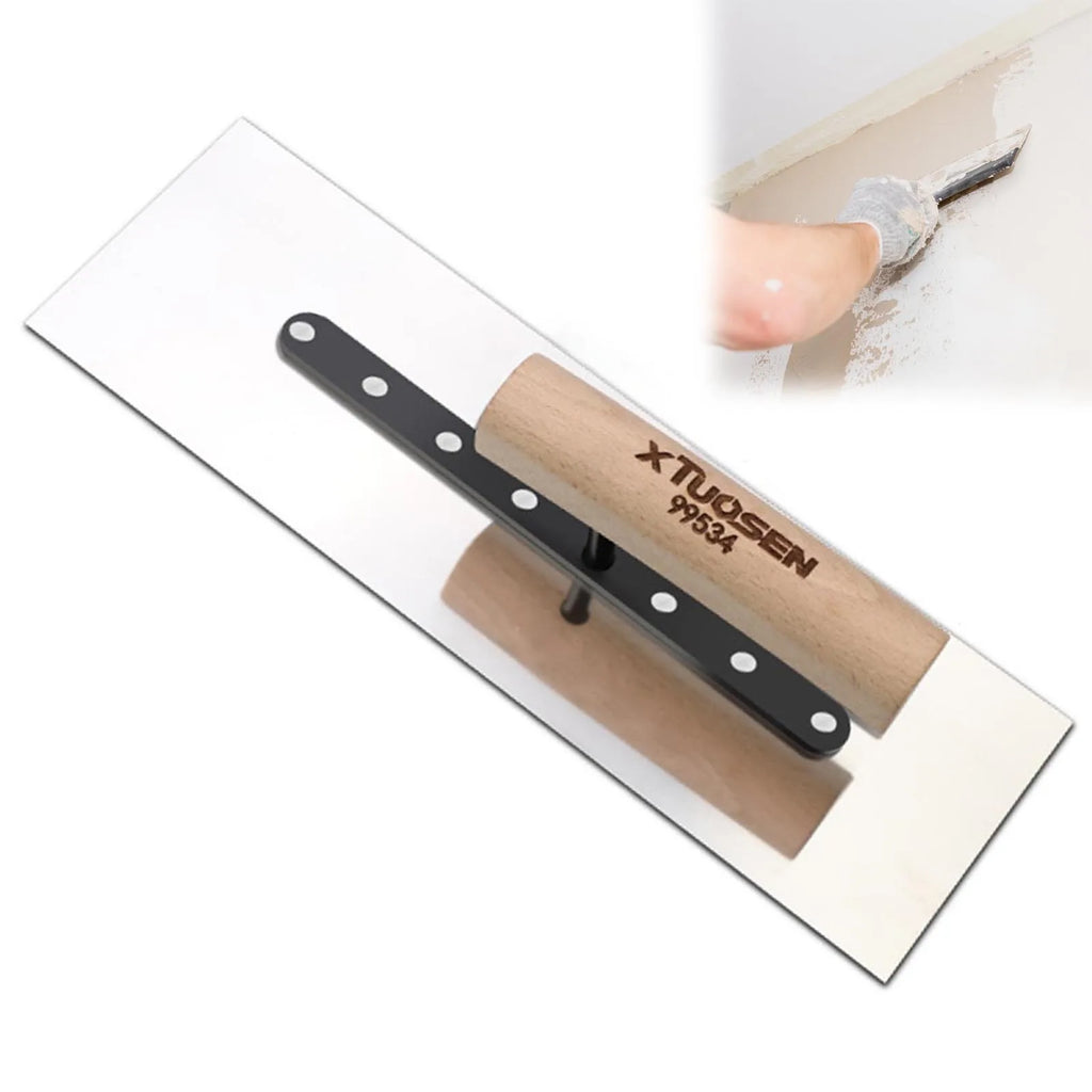 1Pcs Stainless Steel Professional Bricklaying Trowel Cement Scraper Mud Board Construction Plastering Tool with Handle