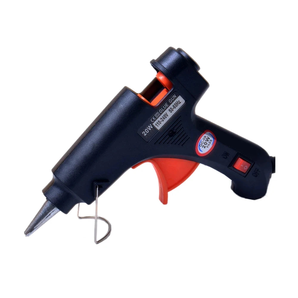 20W Mini Hot Melt Glue Gun for 7mm Glue Sticks, Household Repair