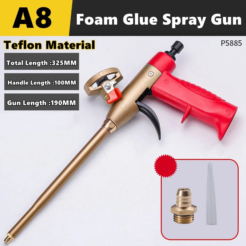 Metal body foam spray gun, polyurethane sealant applicator for renovation