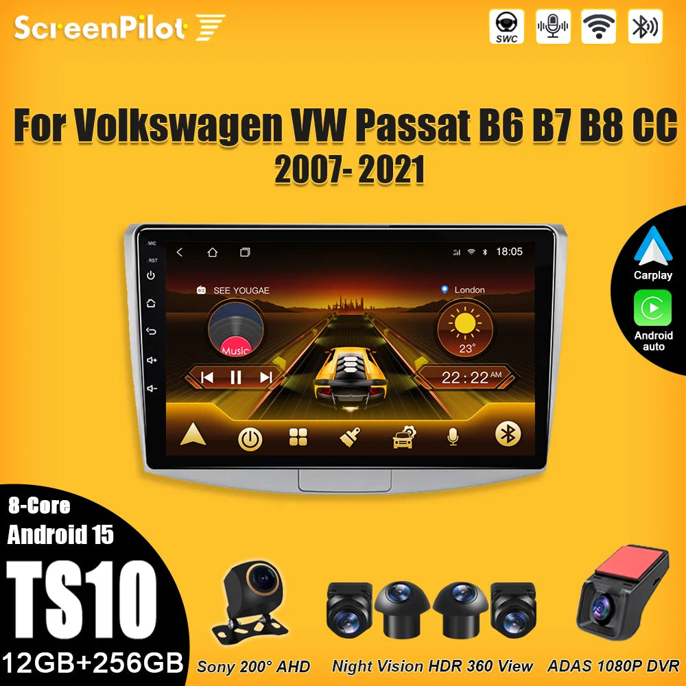 Android Car Stereo for VW Passat 2007-2021 with CarPlay & WiFi - image 2