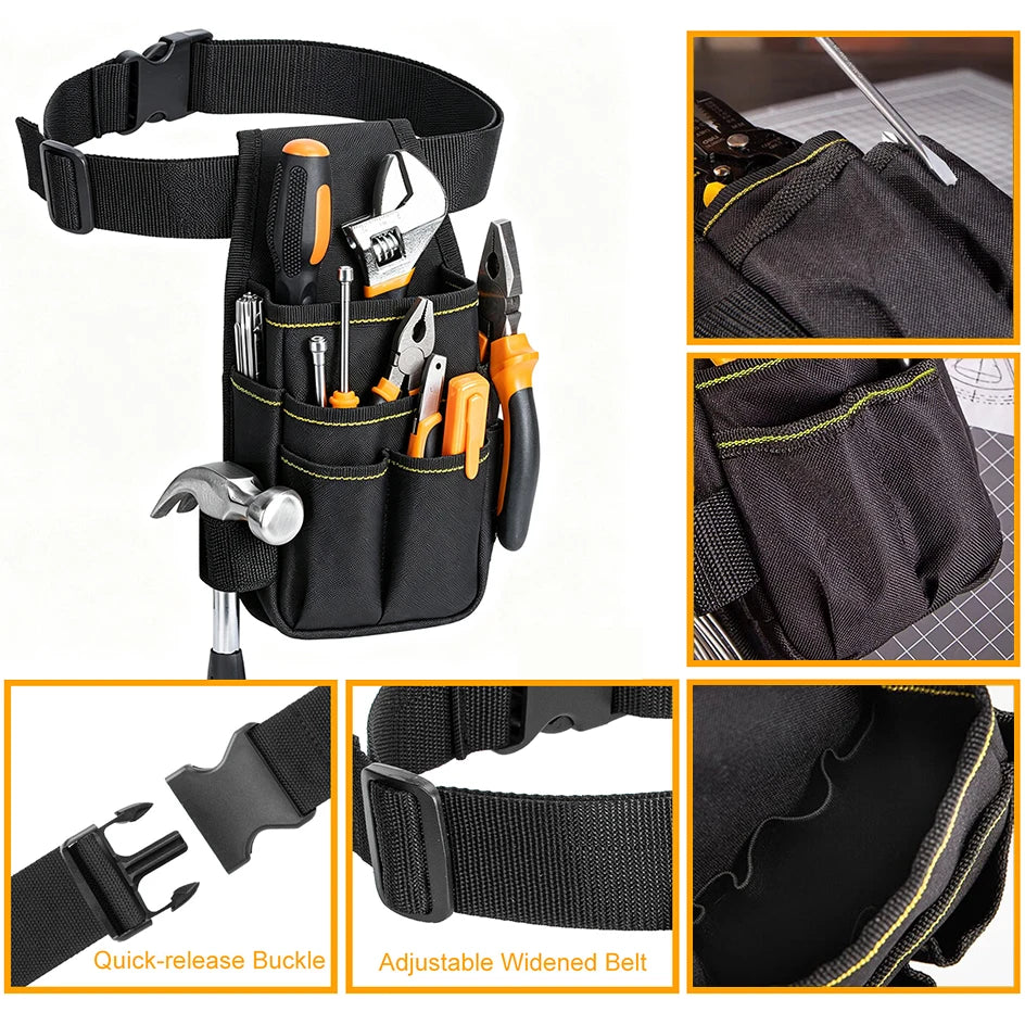 Multi Functional Tools Bag Waist Pouch Belt Storage Holder Organizer Garden Tool Kits Waist Packs Oxford Cloth Pocket Tool Pouch