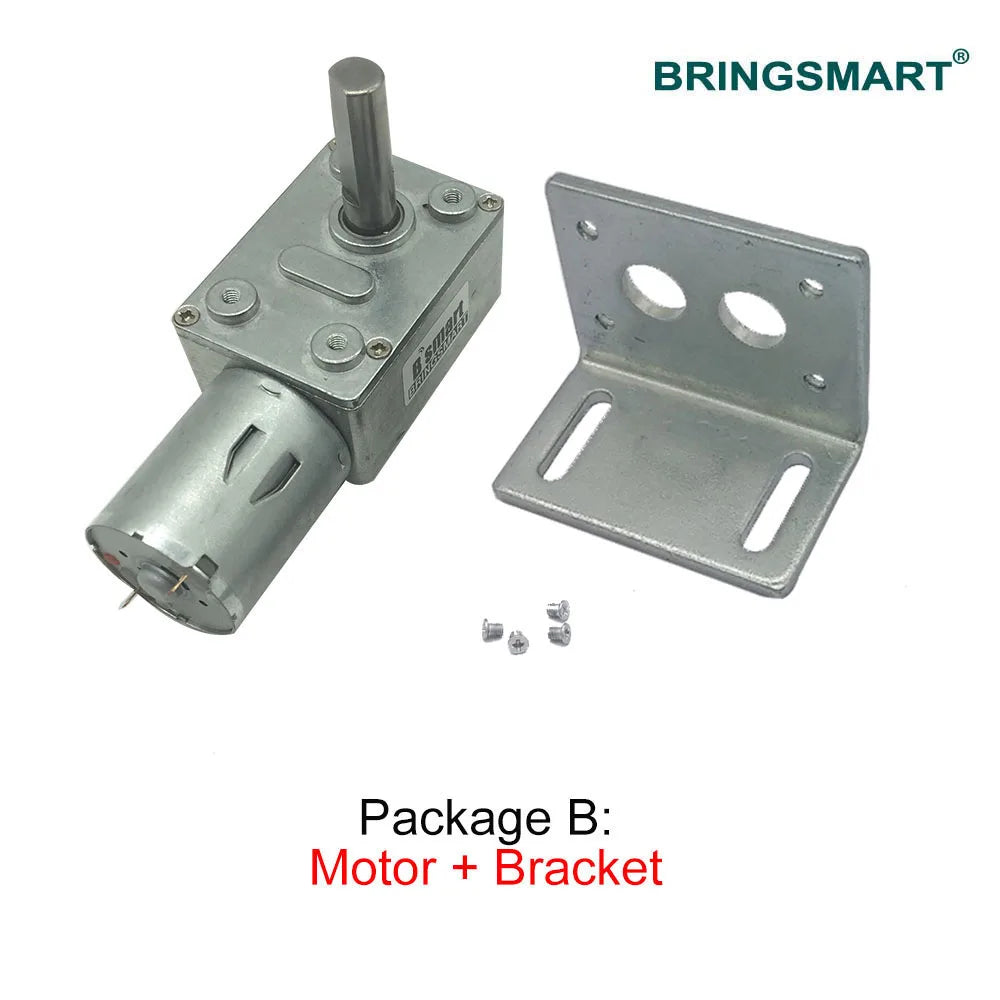 DC Worm Gear Motor, 3-24V, Self-Locking, for DIY Projects