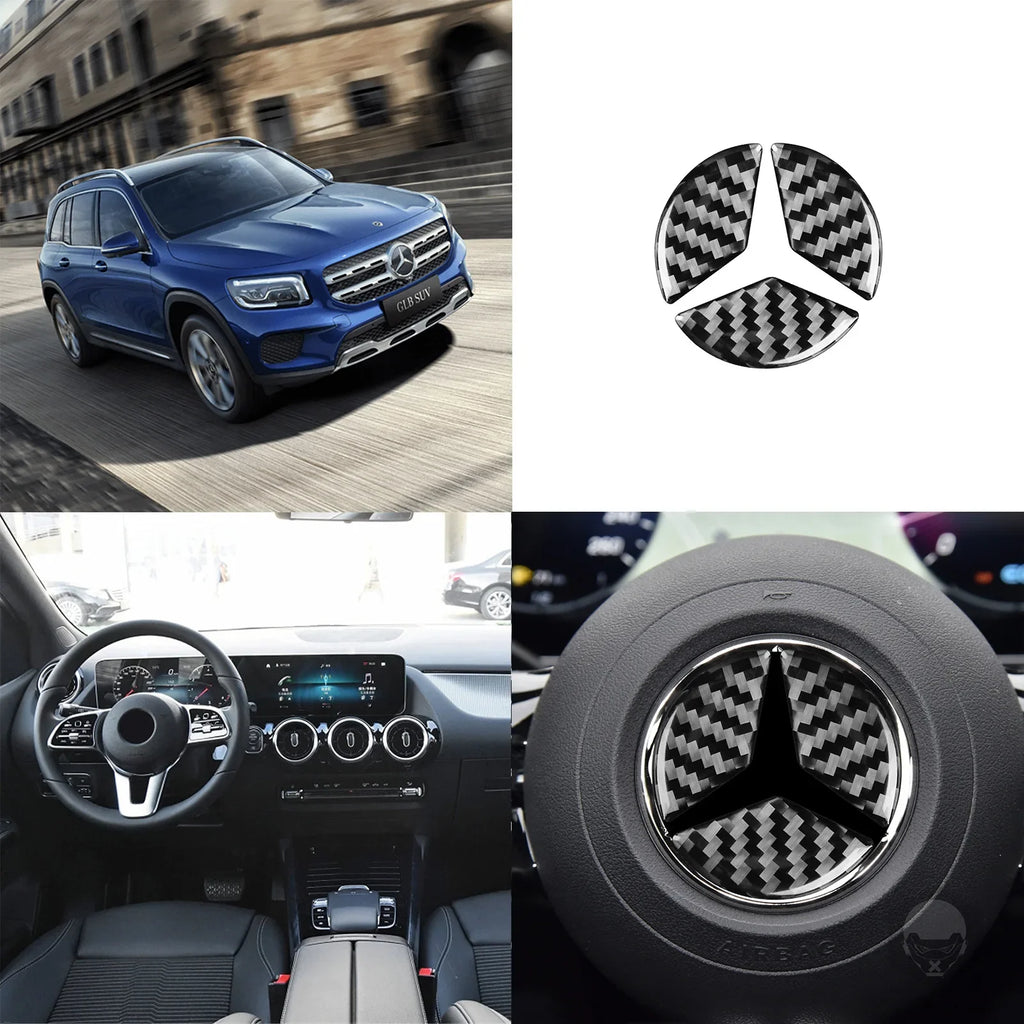 Carbon Fibre Steering Wheel Airbag Cover Trim for Mercedes-Benz CLA and GLA - view 10