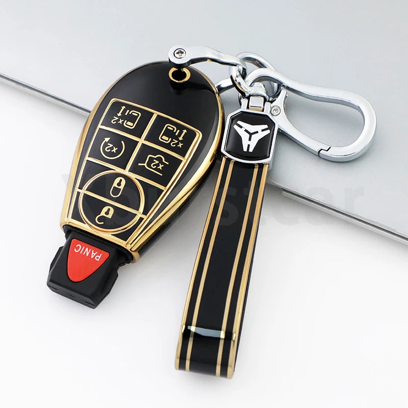 TPU Car Key Fob Cover Case for Dodge Jeep Chrysler - image 16
