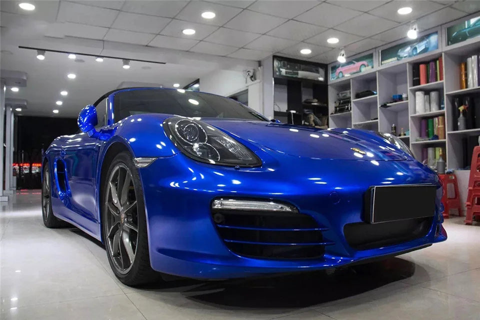 Blue Glossy Car Vinyl Wrap Film - Color Change Sticker - image 4