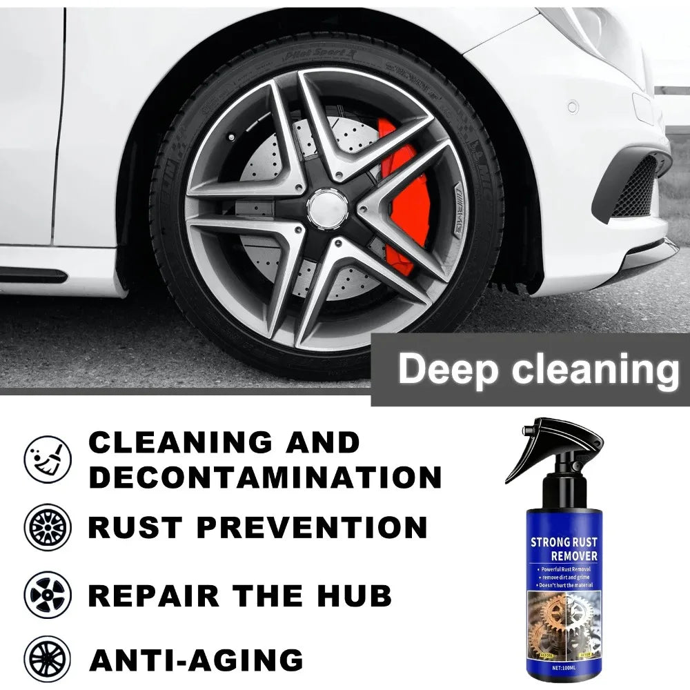 Quick-Acting Rust Remover Spray for Exhaust Pipes and Wheel Hubs