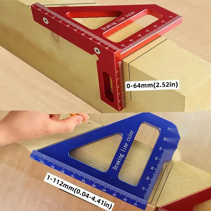 Multi-Angle Carpenter Square Protractor – 45/90 Degree Ruler