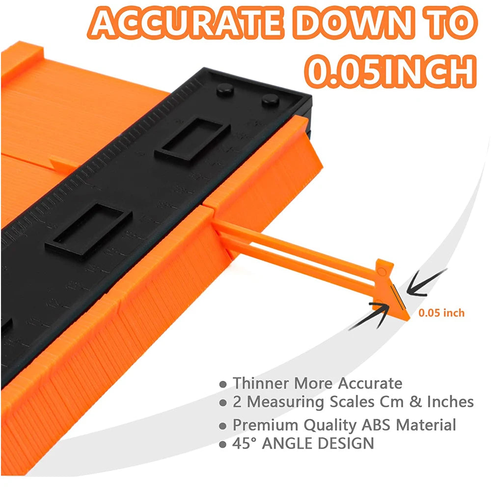 Contour Gauge Duplicator Measure Ruler Woodworking Tile Laminate Tool - image 9