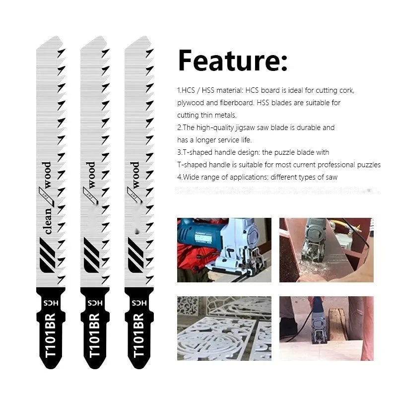 5-Piece T-Shank Jigsaw Blade Set – Woodworking