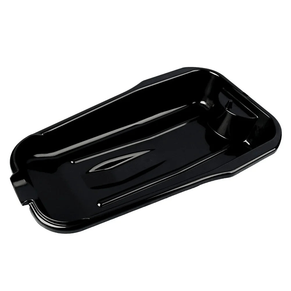 2.5L Oil Drain Pan For Motorcycle And Car Leakproof PP Plastic Oil Collection Tray With Spout Black