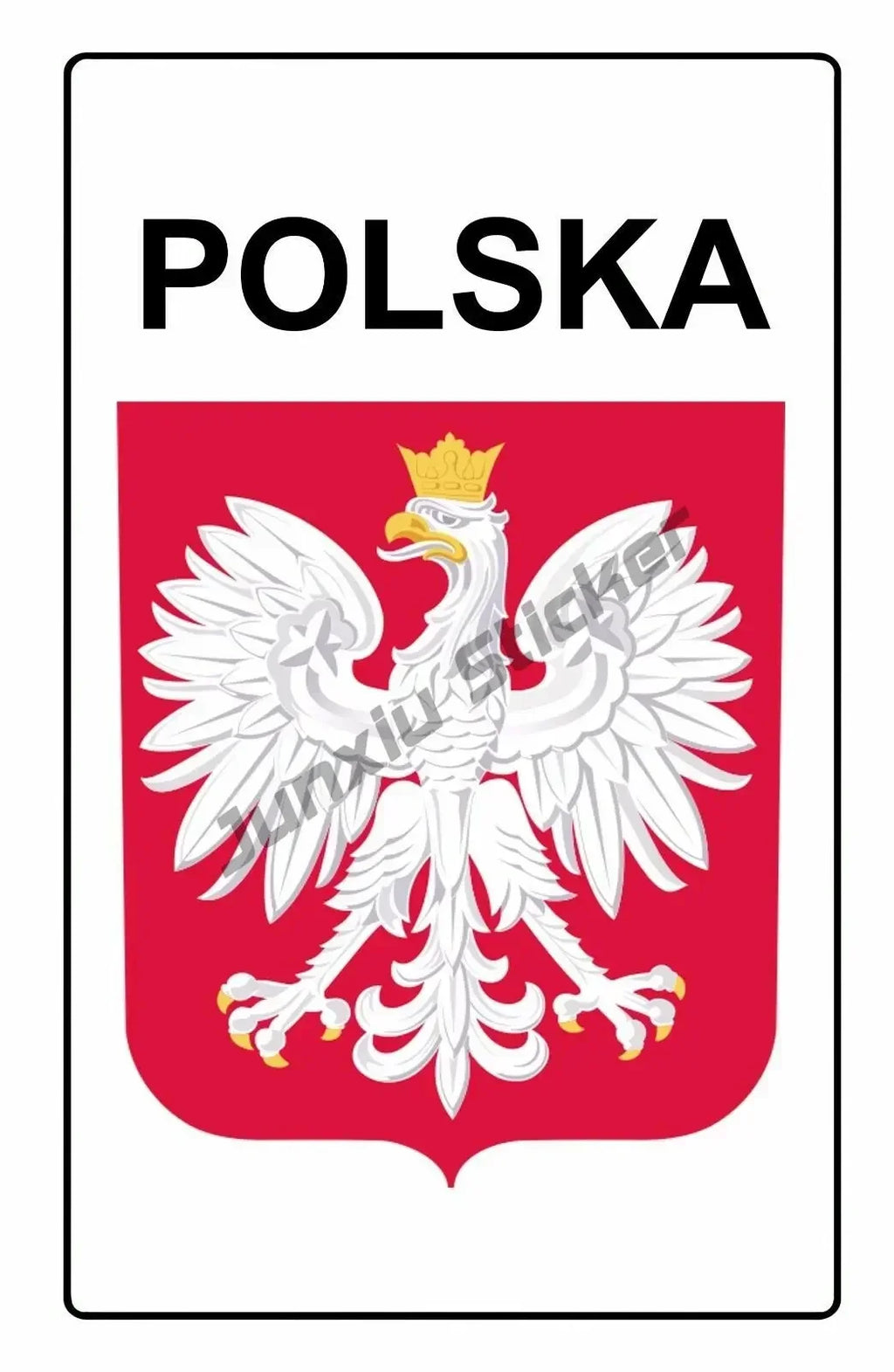 Polish Flag and Heart Vinyl Car Stickers, 13cm Body and Window Decal - view 19