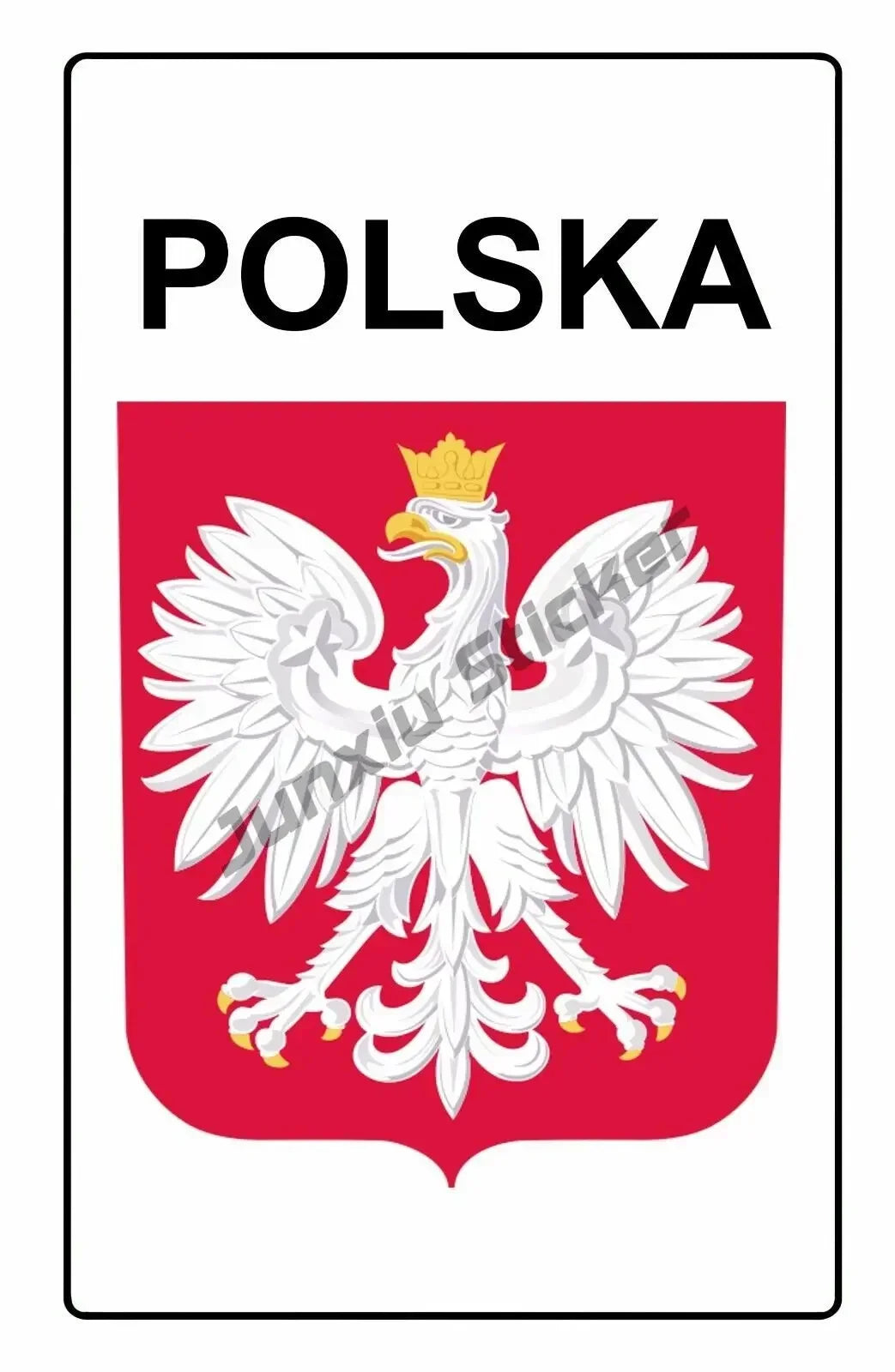 Polish Flag and Heart Vinyl Car Stickers, 13cm Body and Window Decal - view 19