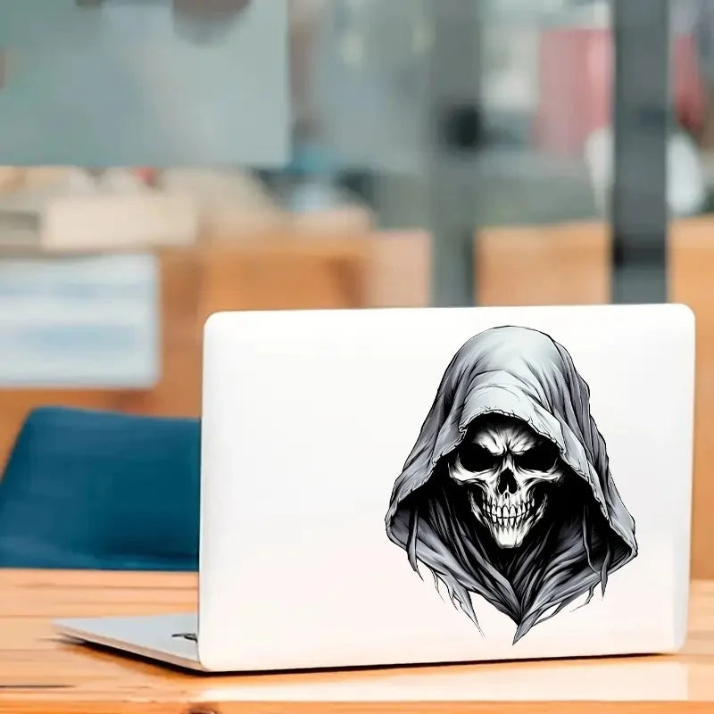 2D Grim Reaper Skull Vinyl Sticker for Car, Motorcycle and Laptop - view 4