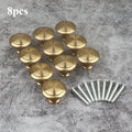 8-Piece Gold Single-Hole Cabinet Drawer Pulls
