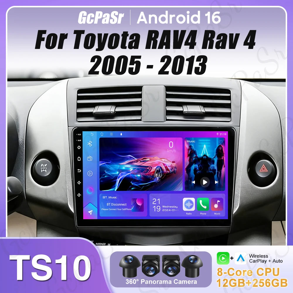 Android Auto Carplay GPS for Toyota RAV4 2005-2013 9 Inch Car Radio
