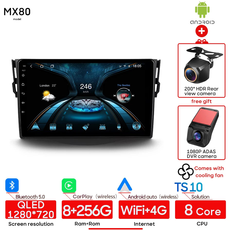 9 Inch Android Auto 2DIN Multimedia Player for Toyota RAV4 2005-2016 - image 13