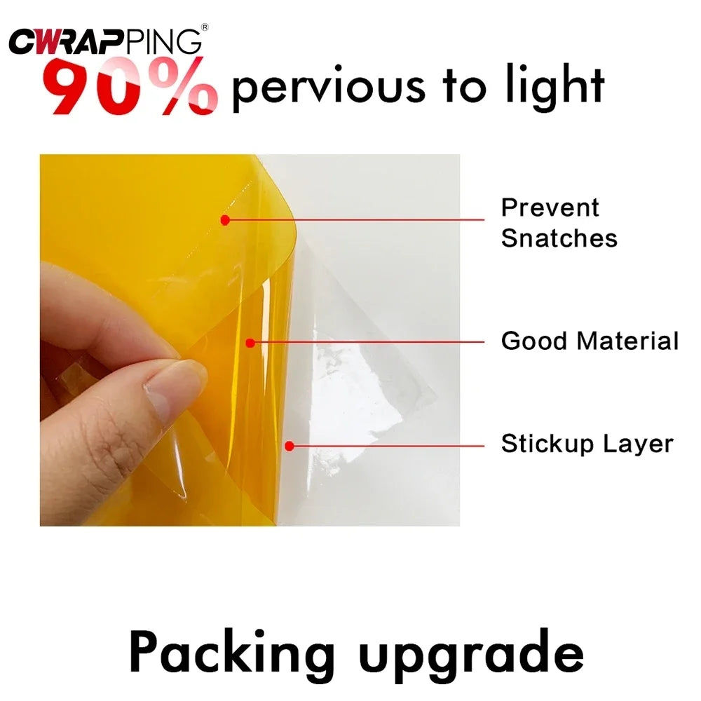 Golden Yellow PVC Headlight Taillight Tint Film - DIY Car Styling - image 3