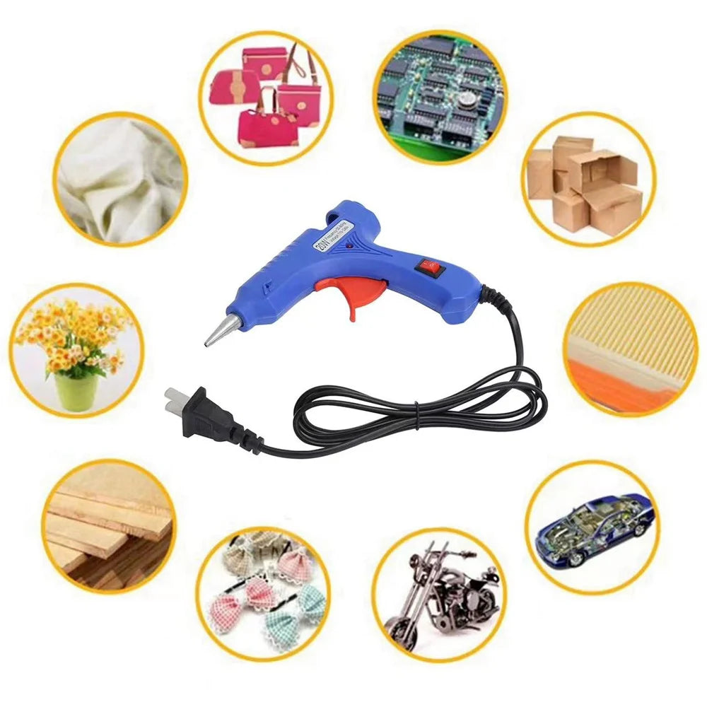 20W Hot Melt Glue Gun Kit – Fast Heating, Anti-Drip, 10 Glue Sticks - image 2