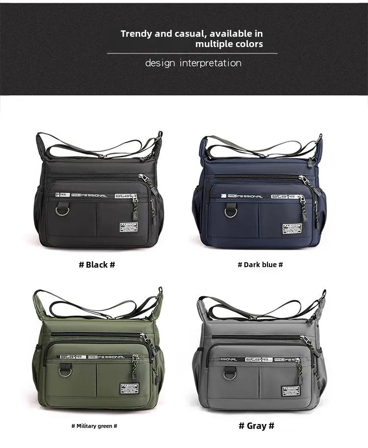 Men's Multi-Pocket Crossbody Shoulder Messenger Bag