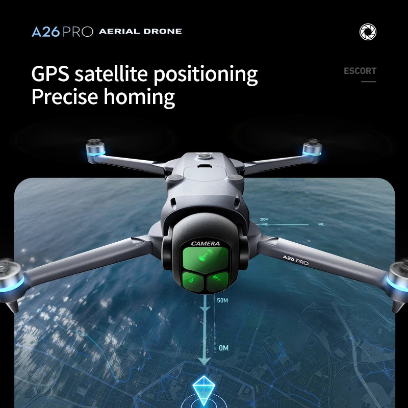 Lenovo A26 Pro Drone 4K Triple Camera FPV Foldable RC Quadcopter - image 4