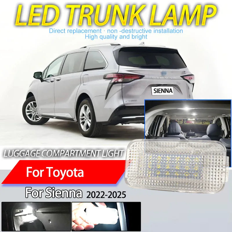 Super Bright LED Trunk Light for Toyota Sienna 2016-2025