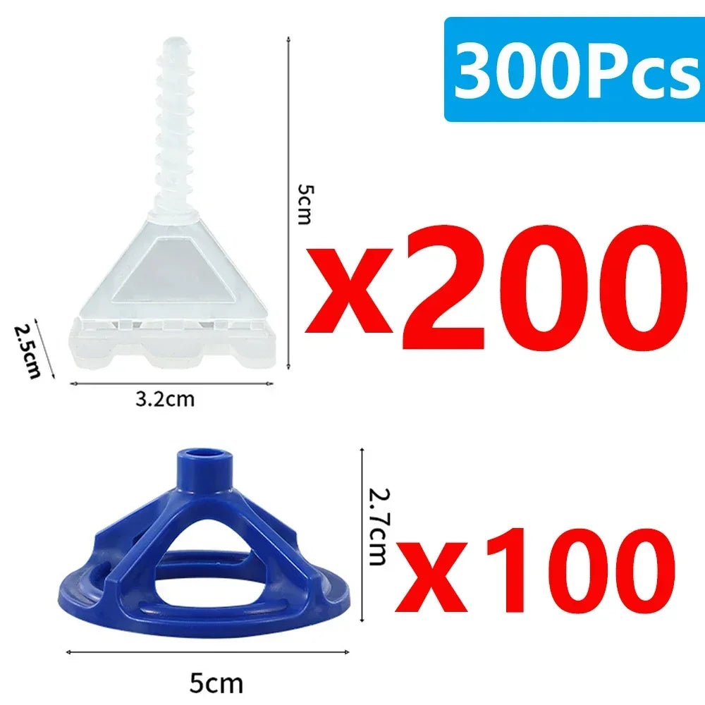 Spiral Tile Leveling System Clips & Wedges for Wall and Floor, 50-600 Pcs