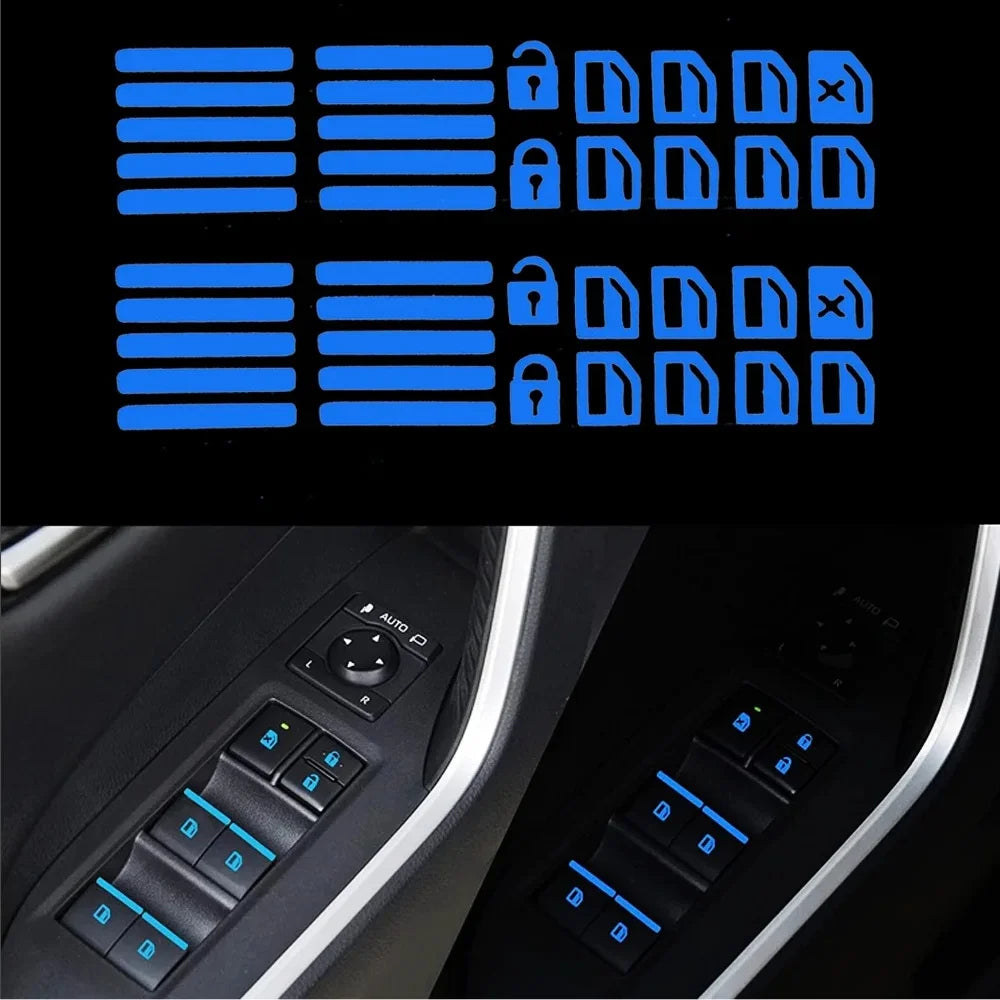 Luminous Window Lift Button Stickers for Toyota Models - view 7