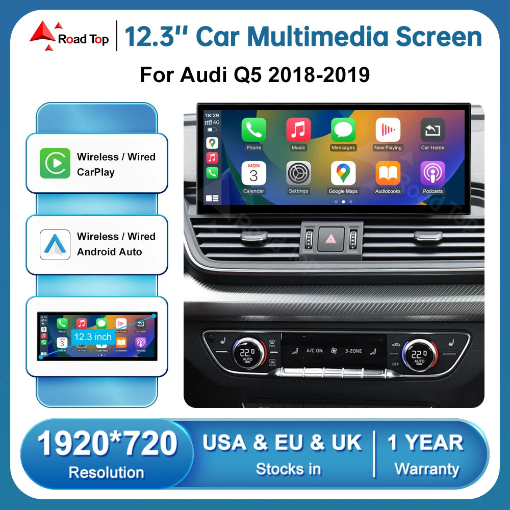 12.3'' Touchscreen Multimedia Display for Audi Q5 (2018-2019)