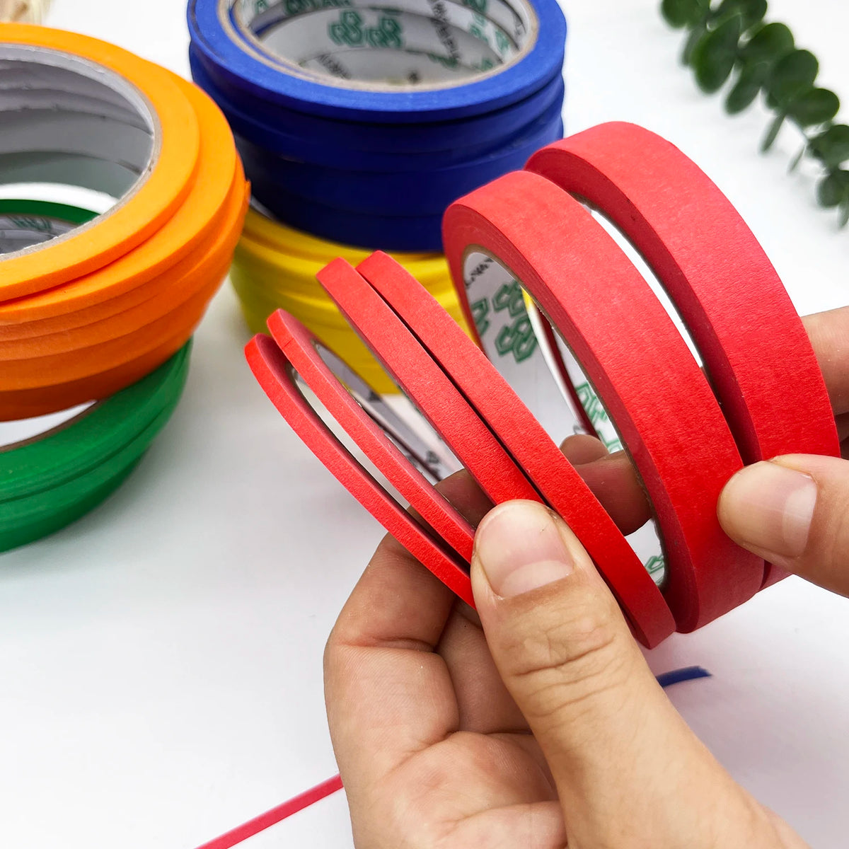 Arts Crafts Masking Tape Set for Painting, Drawing, Covering, Sketching, and Dressmaking  3/6 Roll Pack, Multi-Size 20m Each