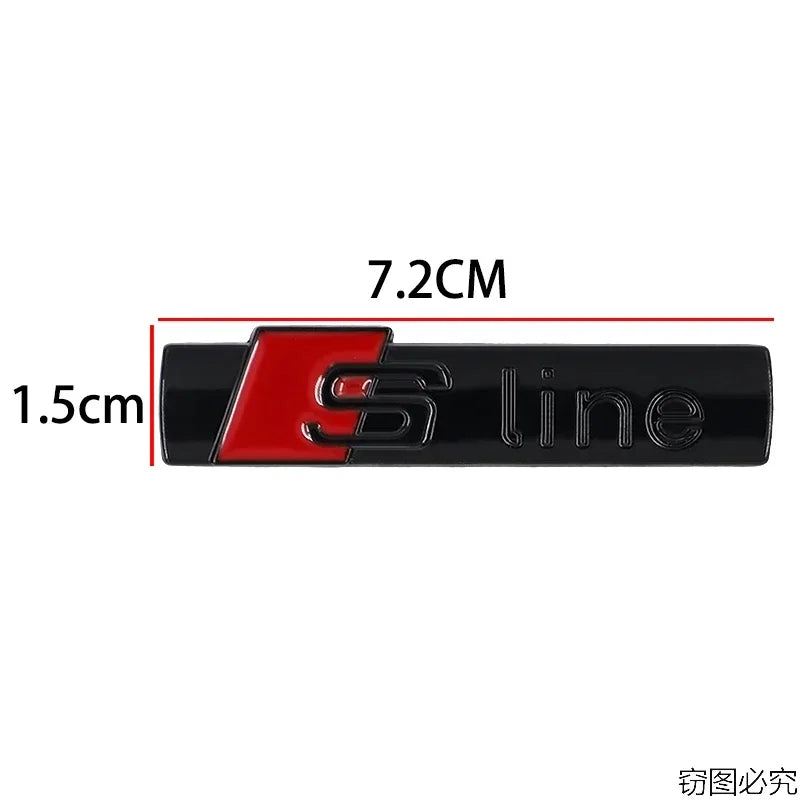 Sport Script Metal Fender Side Sticker for Audi A3 A4 A6 Q5 Q7