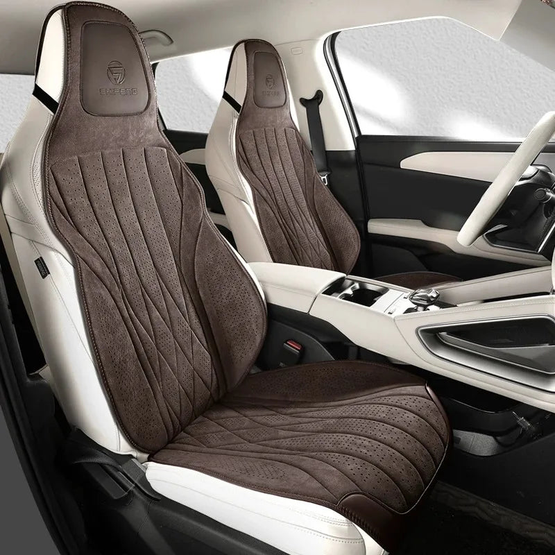 Perforated Suede-Finish Car Seat Covers, Single, Pair or Rear