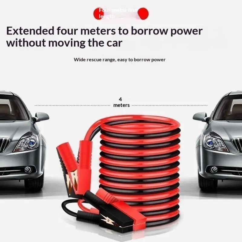 Car Battery Booster Jumper Cable Heavy Duty Anti-freeze Emergency Wire with Insulated Clamps for All Car Models