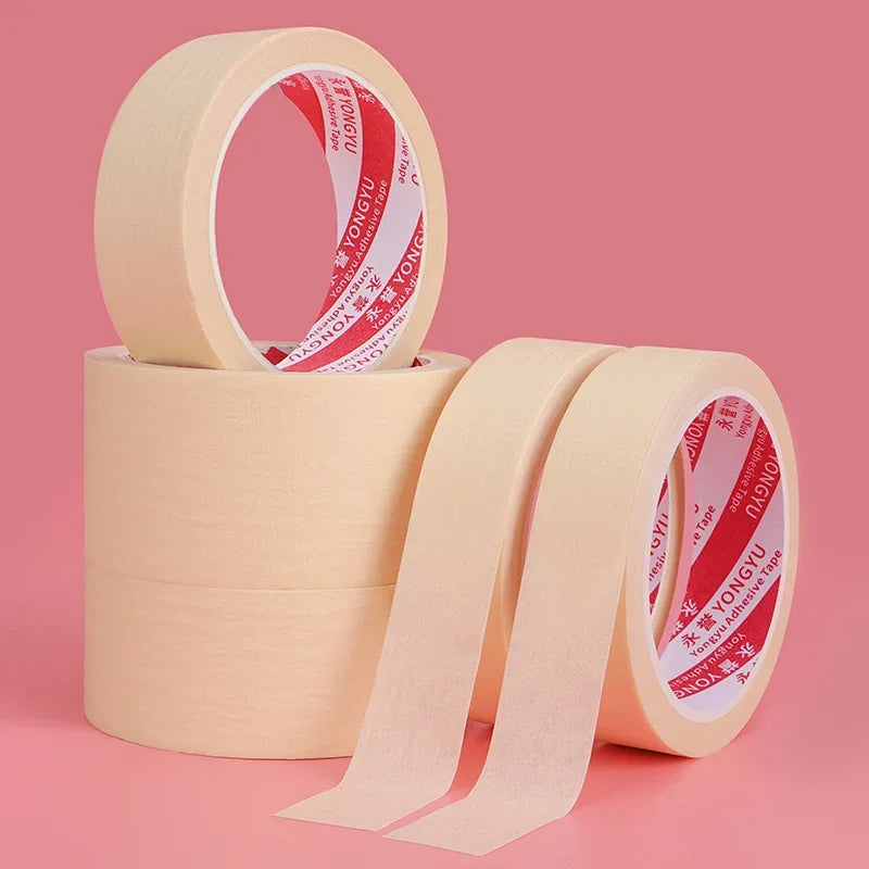 Masking Tapes Walls Car Paint Protection Crepe Paper Beige Extra Wide Adhesive Tape Gift Decoration No Trace Washi Tape