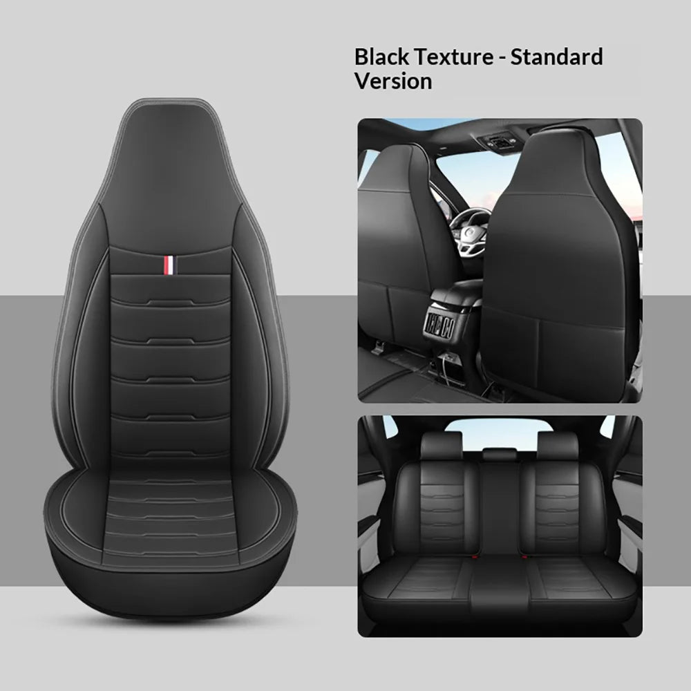 Universal 5-Seater Car Seat Cover with Integrated Headrest Cover Breathable Cushion