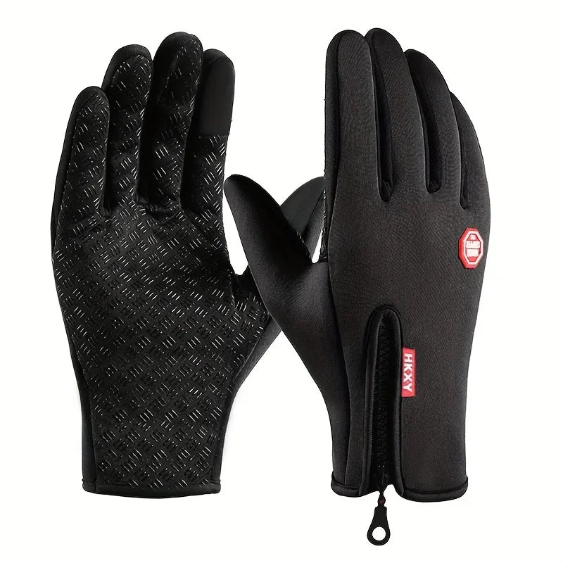 Winter Touchscreen Gloves – Windproof Non-Slip for Driving & Cycling