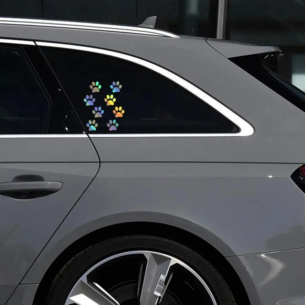 3D Carbon Fiber Cat Paw Print Car and Motorcycle Stickers - view 4