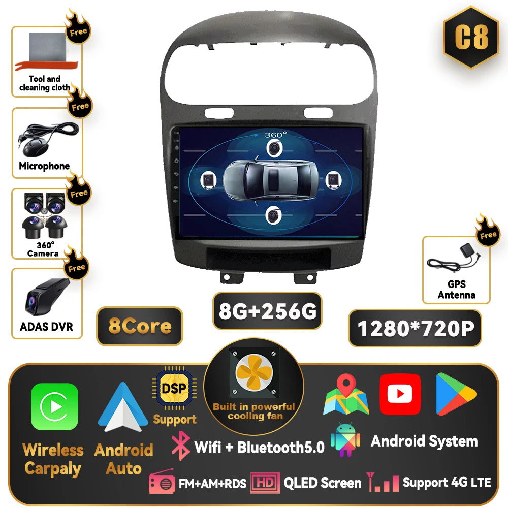 Dodge Journey 2011-2020 9 Inch QLED Android Multimedia Player - image 17