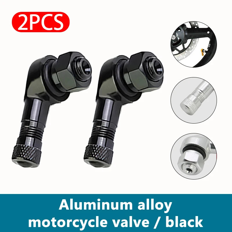 Universal Motorcycle 90° Tubeless Tire Valve Stem - CNC Aluminum 2PC - image 23