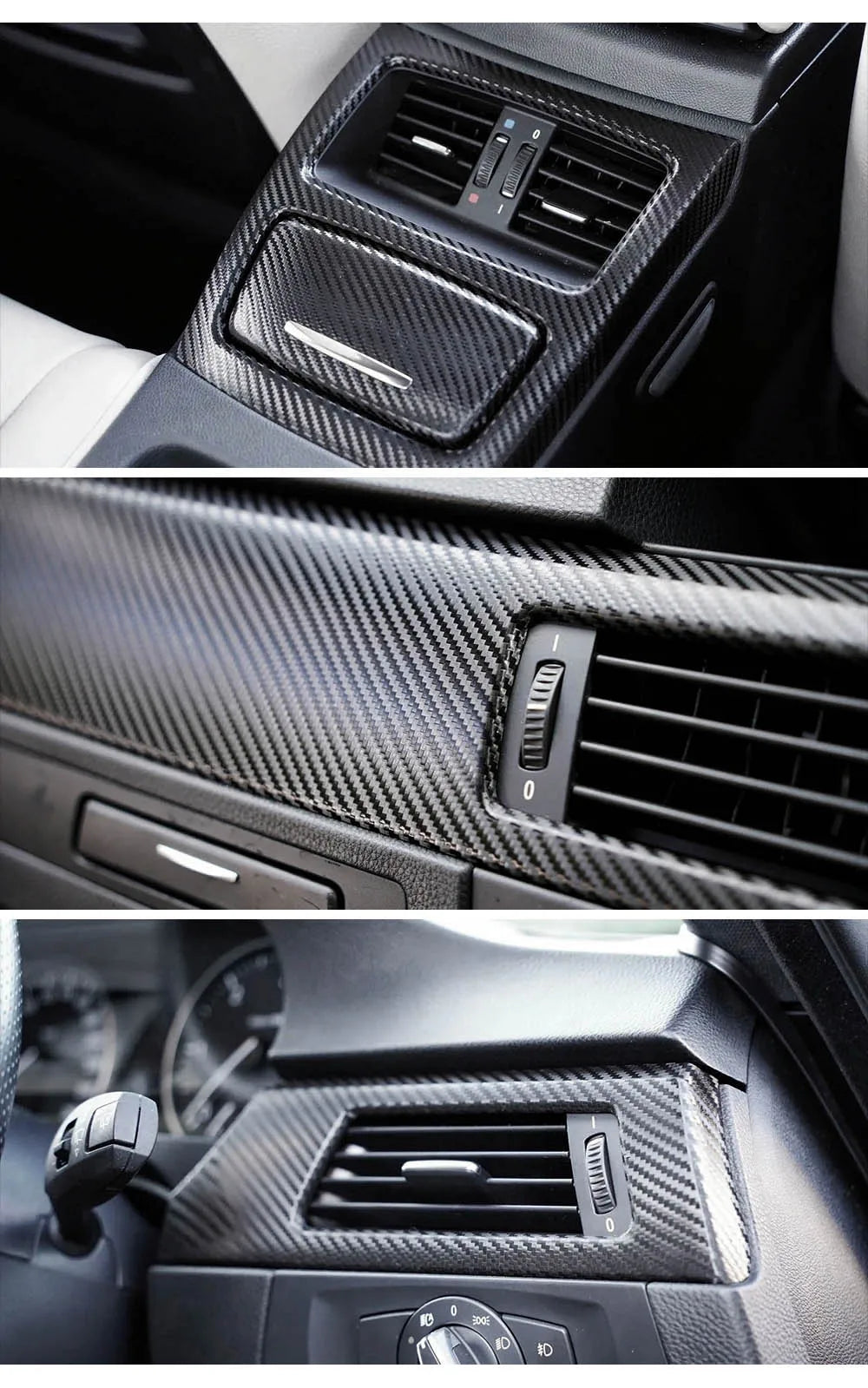 Carbon Fiber Car Body Vinyl Wrap, Matte and Glossy Black Film - view 23